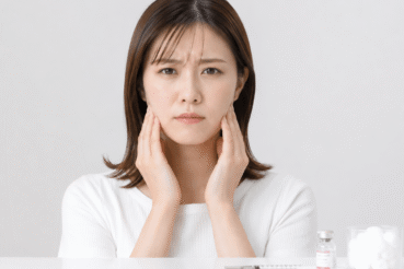 食いしばりで困っている若い女性